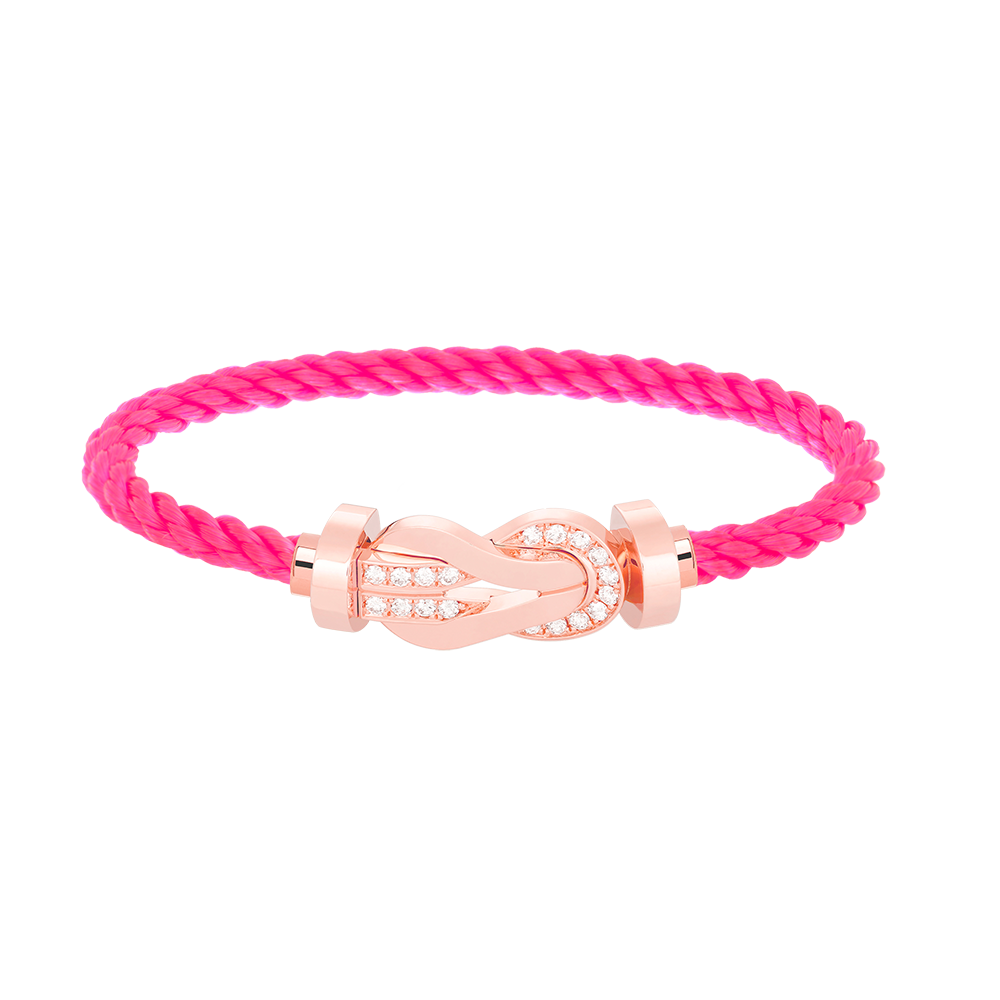 ¡®Lume Jewels¡¯CHANCE LARGE 8 FIGURE BUCKLE HALF DIAMOND BRACELET ROSE GOLD