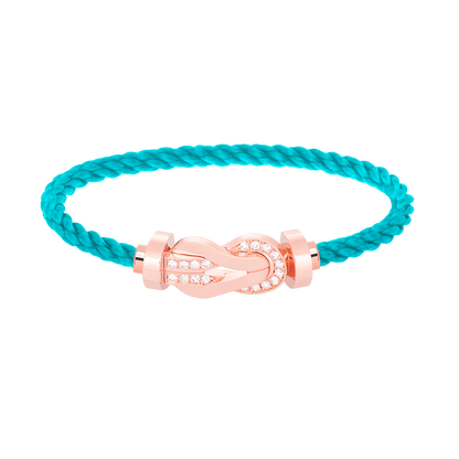 ¡®Lume Jewels¡¯CHANCE LARGE 8 FIGURE BUCKLE HALF DIAMOND BRACELET ROSE GOLD