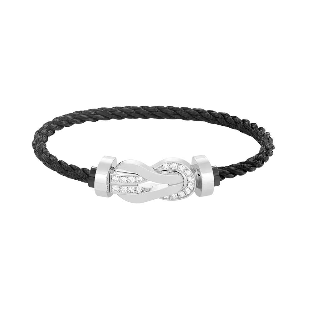 ¡®Lume Jewels¡¯CHANCE LARGE 8 FIGURE BUCKLE HALF DIAMOND BRACELET SILVER