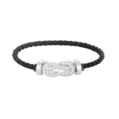 ¡®Lume Jewels¡¯CHANCE LARGE 8 FIGURE BUCKLE HALF DIAMOND BRACELET SILVER