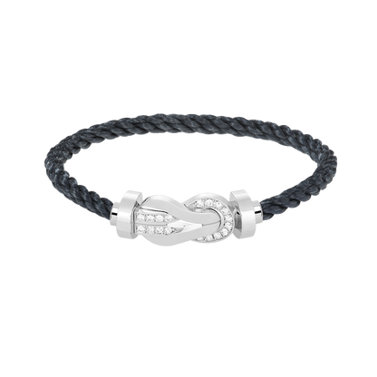 ¡®Lume Jewels¡¯CHANCE LARGE 8 FIGURE BUCKLE HALF DIAMOND BRACELET SILVER