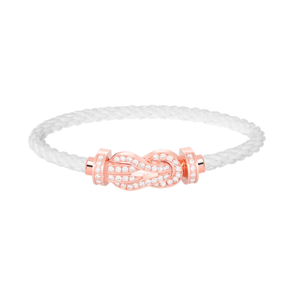 ¡®Lume Jewels¡¯CHANCE LARGE 8 FIGURE BUCKLE FULL DIAMOND BRACELET ROSE GOLD