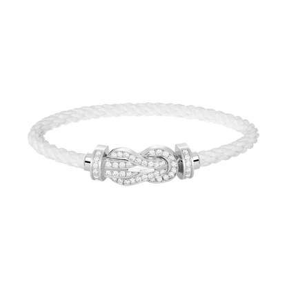 ¡®Lume Jewels¡¯CHANCE LARGE 8 FIGURE BUCKLE FULL DIAMOND BRACELET SILVER
