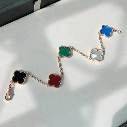 [Lume Jewels]New CLOVER 5 MOTIFS MULTICOLOR BRACELET