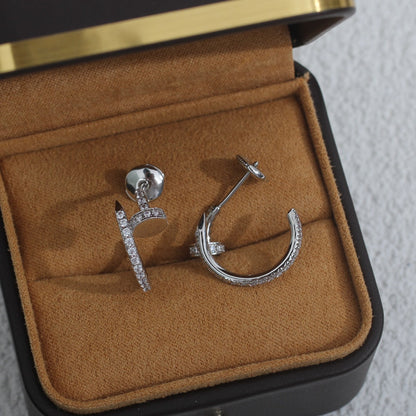 ¡®Lume Jewels¡¯JUSTE EARRINGS 12.75MM SILVER DIAMOND