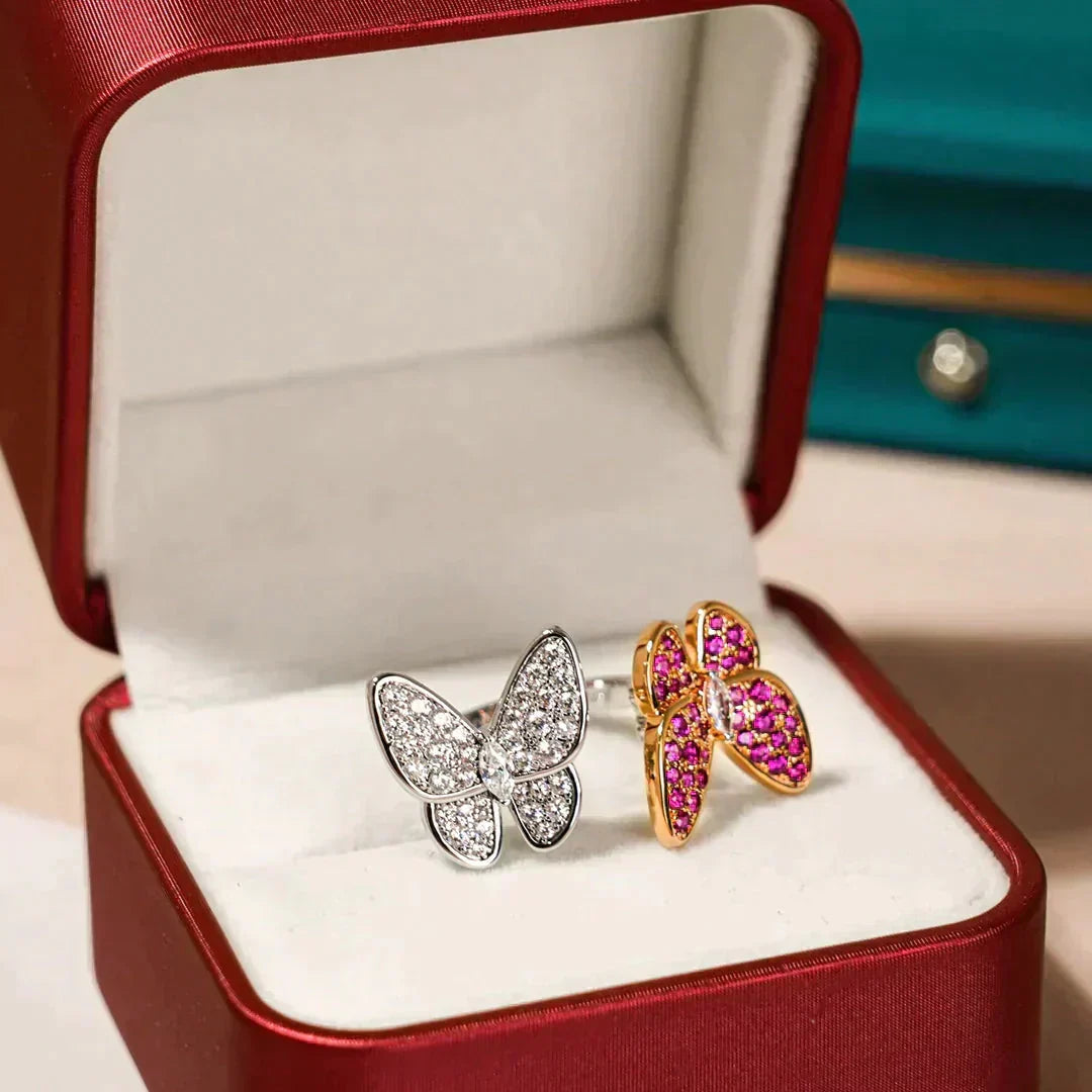 ¡®Lume Jewels¡¯TWIN BUTTERFLY DIAMOND RING
