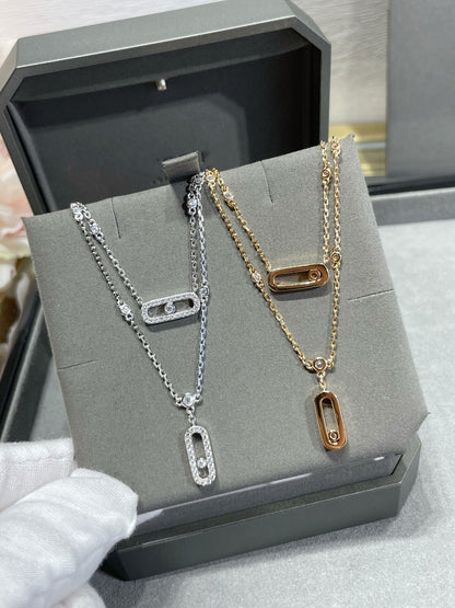[Lume Jewels]MOVE 2 ROW DIAMOND NECKLACE