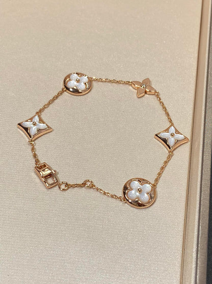 ¡®Lume Jewels¡¯STAR AND SUN 5 MOTIF MOP PINK GOLD BRACELET