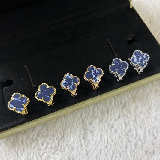 ¡®Lume Jewels¡¯CLOVER PIETERSITE MEDIUM STUD EARRINGS