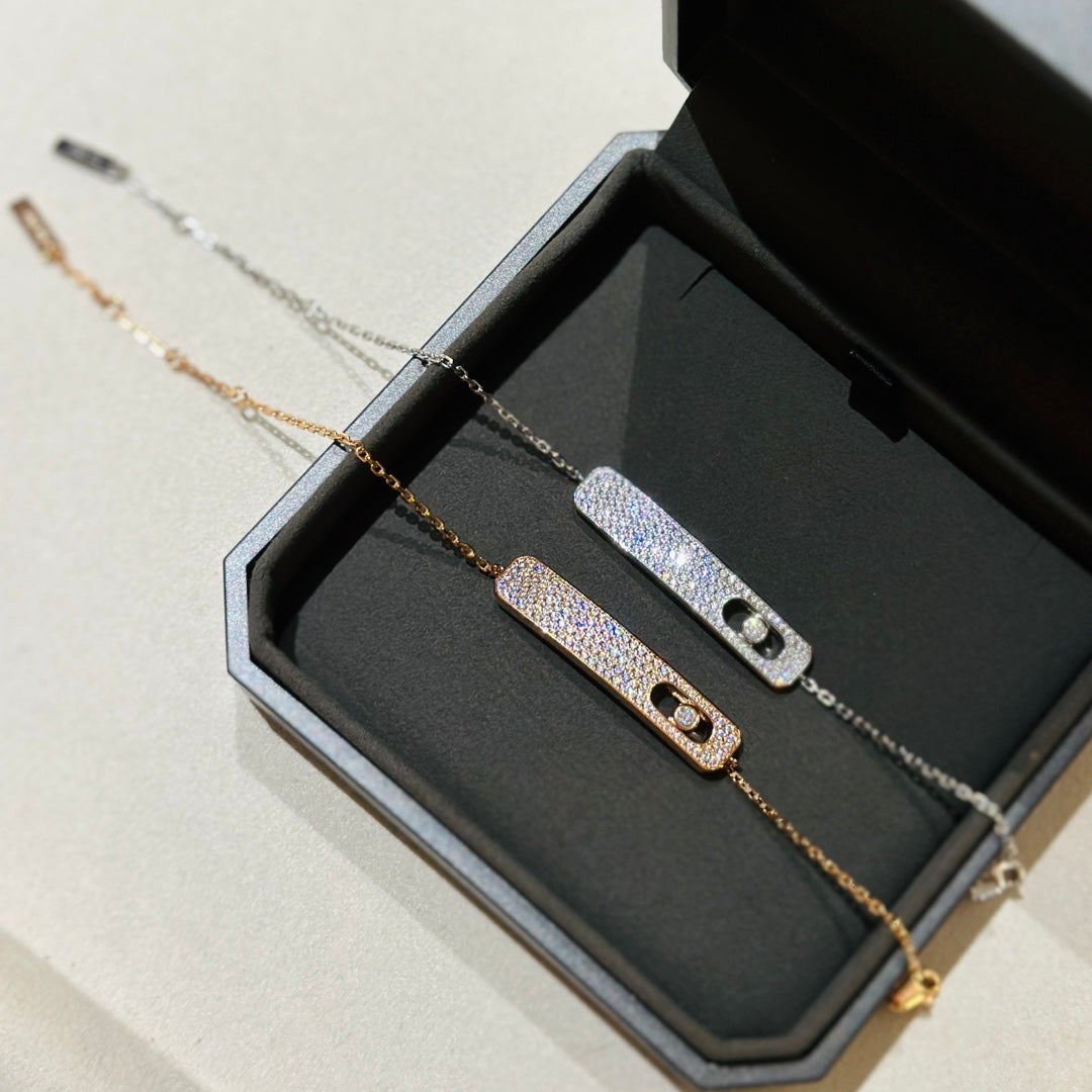 [Lume Jewels]MOVE CLASSIQUE DIAMOND PAVED BRACELET(Adjustable)
