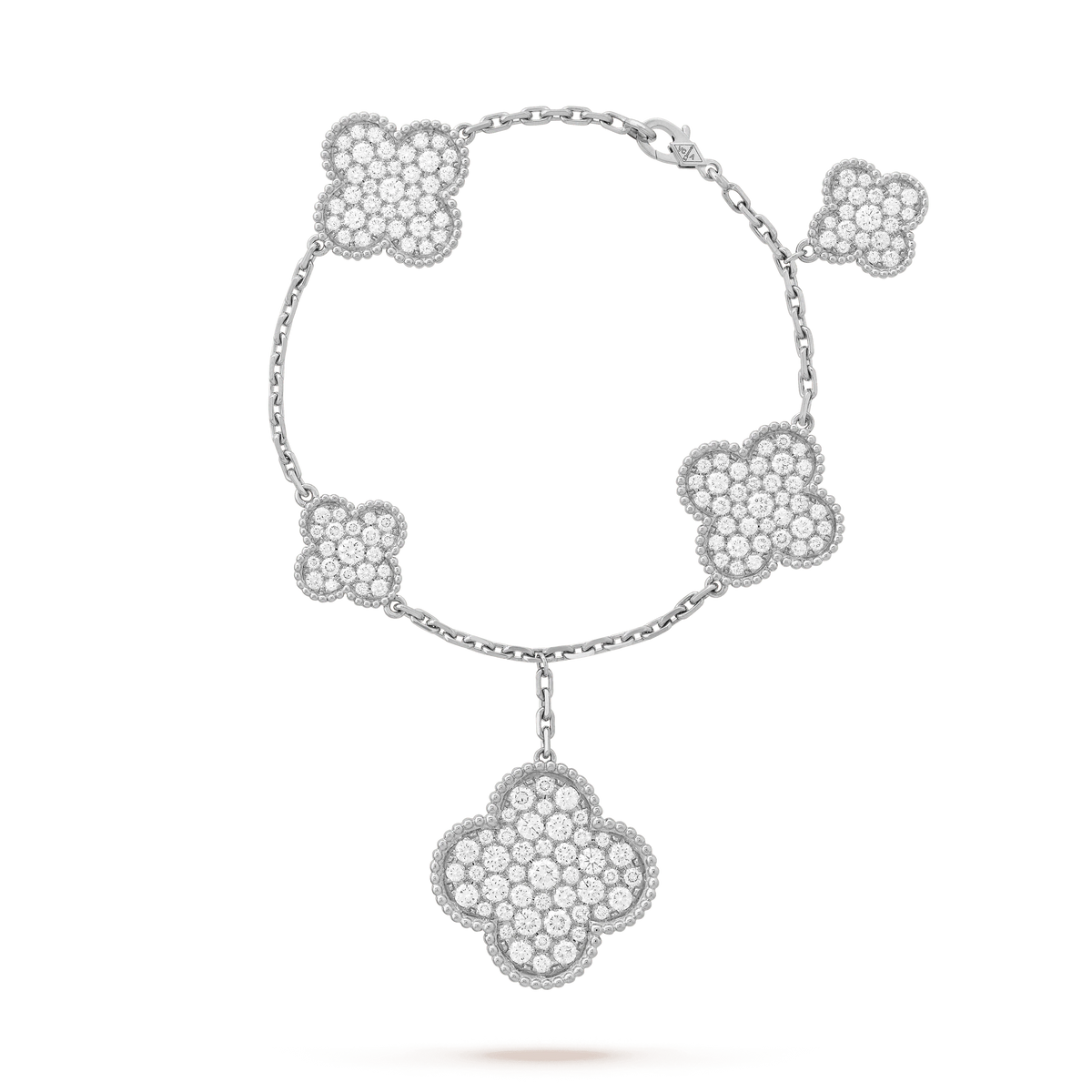 ¡®Lume Jewels¡¯CLOVER 6 MOTIFS SILVER DIAMOND BRACELET