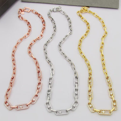 [Lume Jewels]Move Link Pave Diamond Necklace