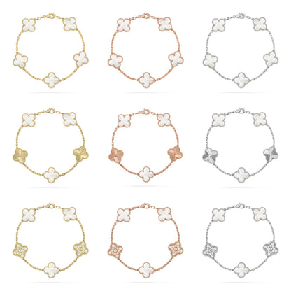 [Lume Jewels]New CLOVER WHITE PEARL MOP 5 MOTIF BRACELET COLLECTION