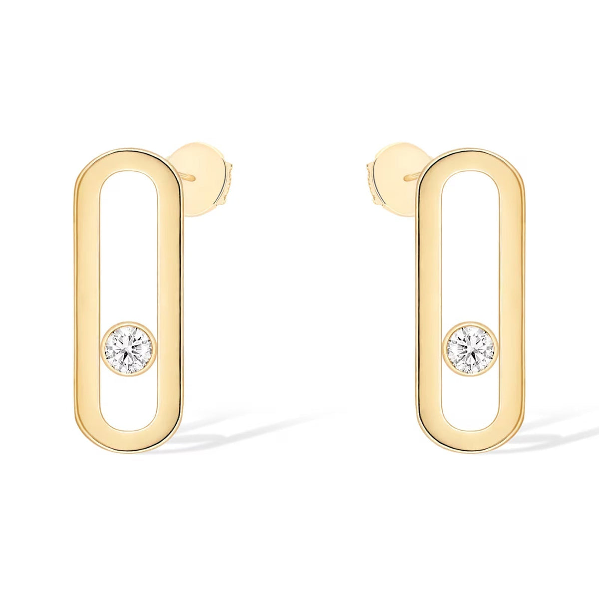 [Lume Jewels]MOVE UNO SMALL 1 DIAMOND EARRINGS