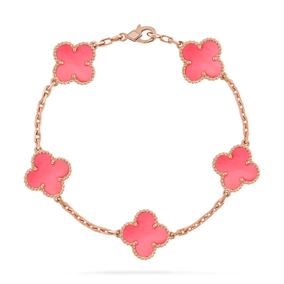 [Lume Jewels]New  CLOVER 5 MOTIFS  PINK MOP BRACELET COLLECTION