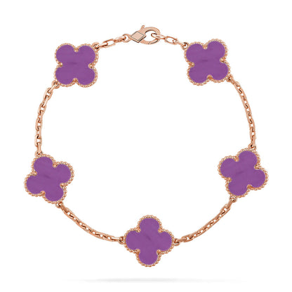 [Lume Jewels]New  CLOVER 5 MOTIF VIOLET BRACELET COLLECTION