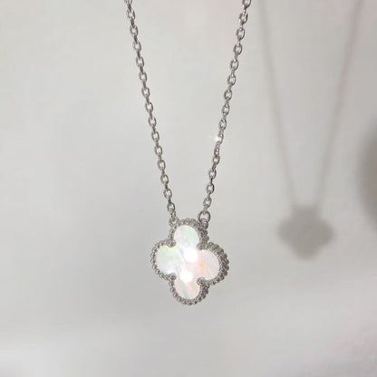 [Lume Jewels]CLOVER MINI 15MM WHITE MOTHER-OF-PEARL NECKLACE