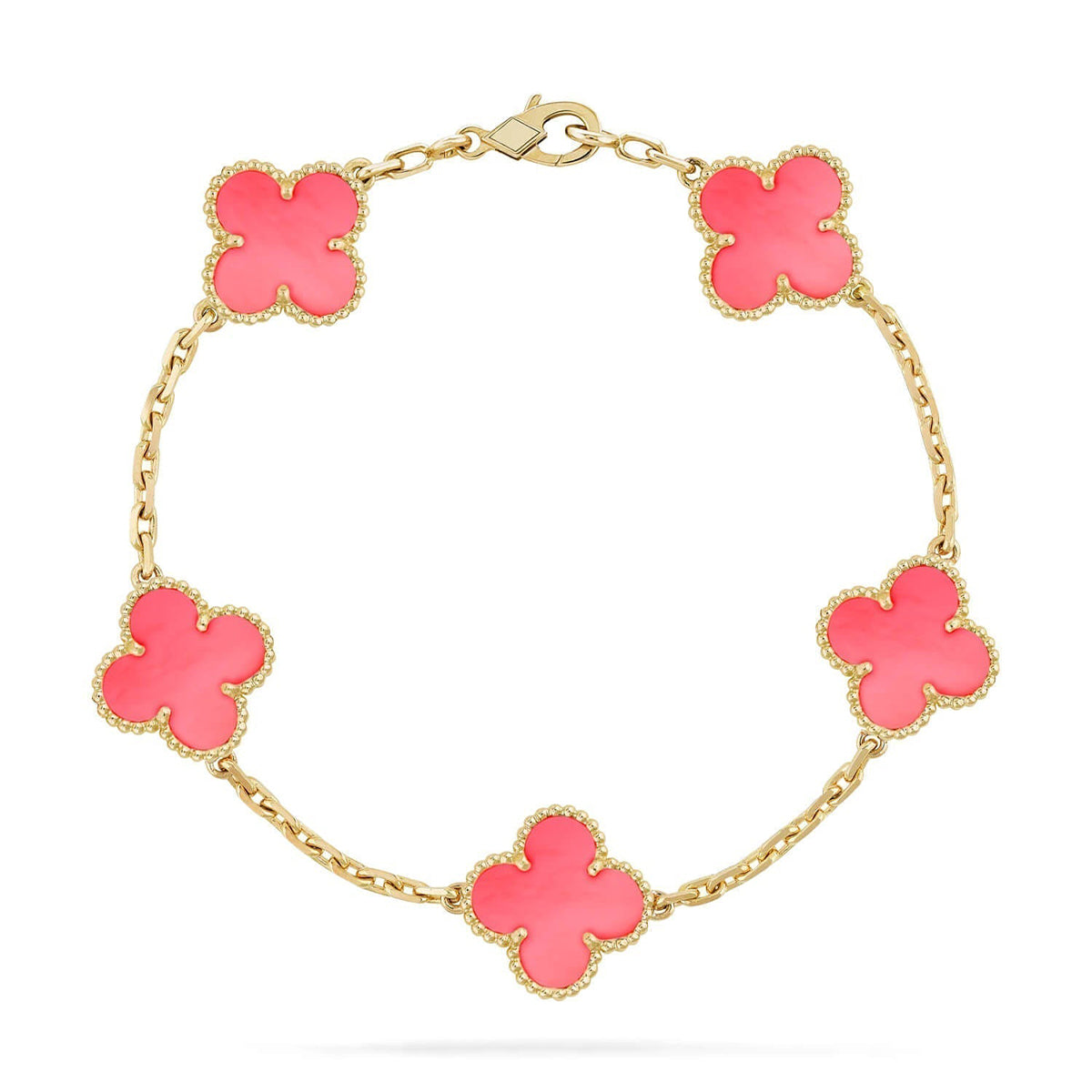 [Lume Jewels]New  CLOVER 5 MOTIFS  PINK MOP BRACELET COLLECTION