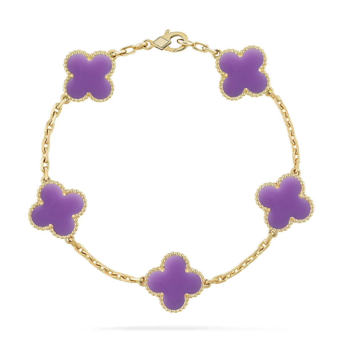 [Lume Jewels]New CLOVER 5 MOTIF LIGHT PURPLE BRACELET COLLECTION