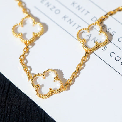 [Lume Jewels]New CLOVER 5 MOTIF ROCK CRYSTAL BRACELET