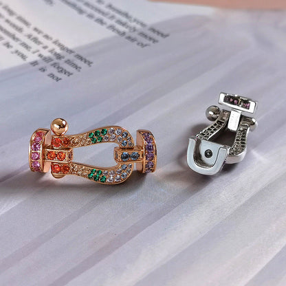 ¡®Lume Jewels¡¯FORCE LARGE HORSESHOE  COLORED DIAMOND BRACELET ROSE GOLD