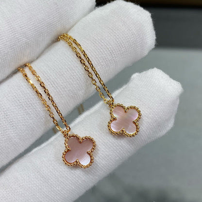 ¡®Lume Jewels¡¯CLOVER 15MM PINK MOTHER-OF-PEARL SINGLE FLOWER NECKLACE