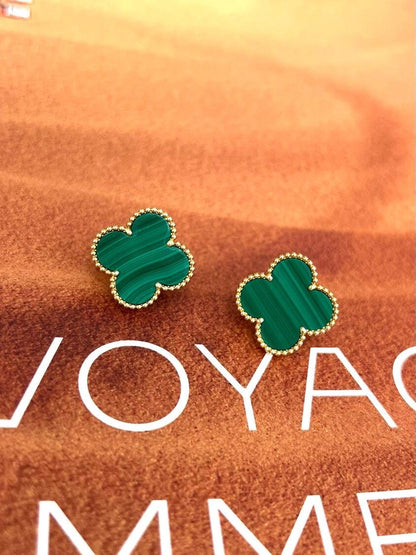 [Lume Jewels] CLOVER LARGE (20mm) 1 MOTIFS GREENER MOP STUD EARRINGS