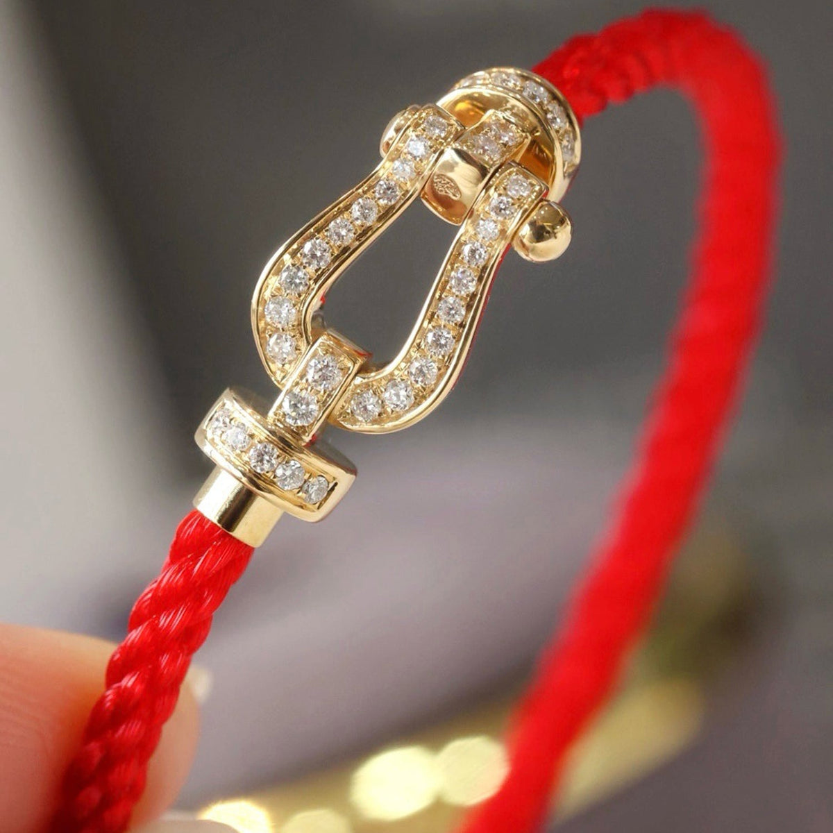 ¡®Lume Jewels¡¯FORCE LARGE HORSESHOE FULL DIAMOND BRACELET GOLD
