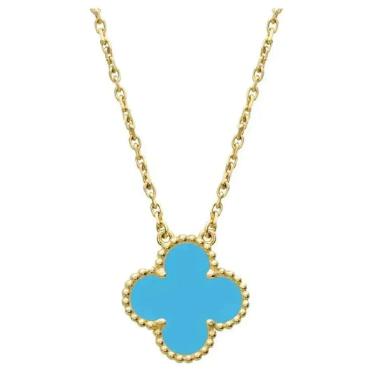 ¡®Lume Jewels¡¯CLOVER 15MM VINTAGE TURQUOISE NECKLACE