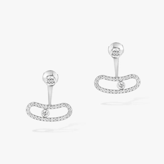 [Lume Jewels]MOVE UNO SILVER DIAMOND EARRINGS
