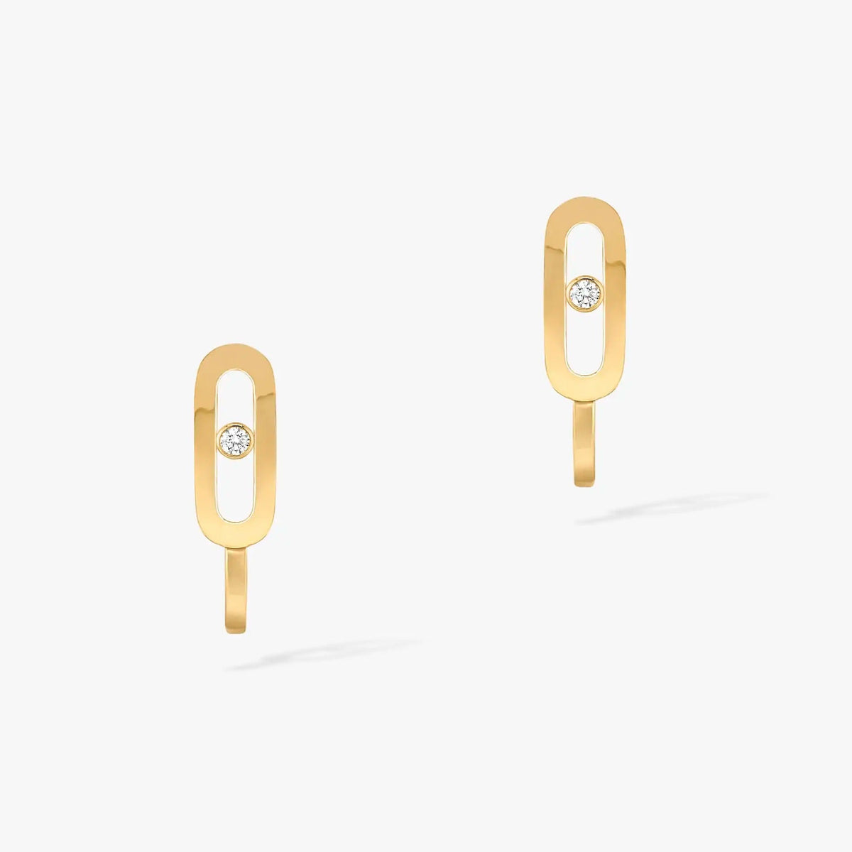 [Lume Jewels]CREOLES MOVE UNO MINI 1 DIAMOND EARRINGS