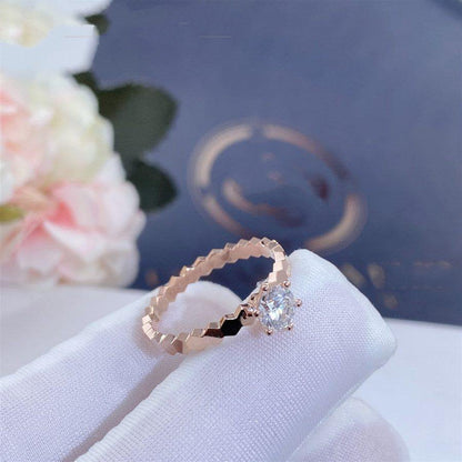 ¡®Lume Jewels¡¯BEE LOVE RING PINK GOLD 1 DIAMOND
