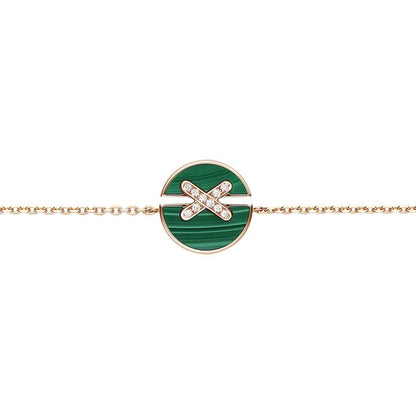 ¡®Lume Jewels¡¯JEUX DE BRACELET MALACHITE PINK GOLD DIAMONDS