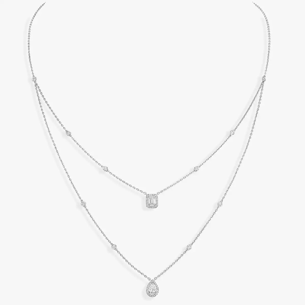 [Lume Jewels]Diamond Necklace My Twin 2 Rows