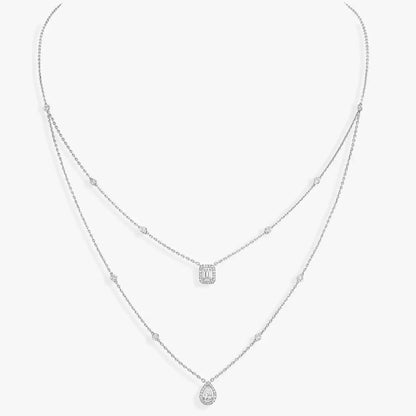 [Lume Jewels]Diamond Necklace My Twin 2 Rows