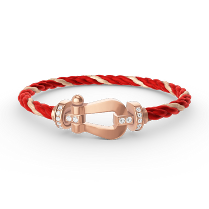¡®Lume Jewels¡¯FORCE LARGE HORSESHOE HALF DIAMOND BRACELET ROSE GOLD