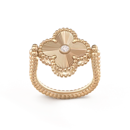 ¡®Lume Jewels¡¯CLOVER RIVERSIBLE ROSE GOLD RING