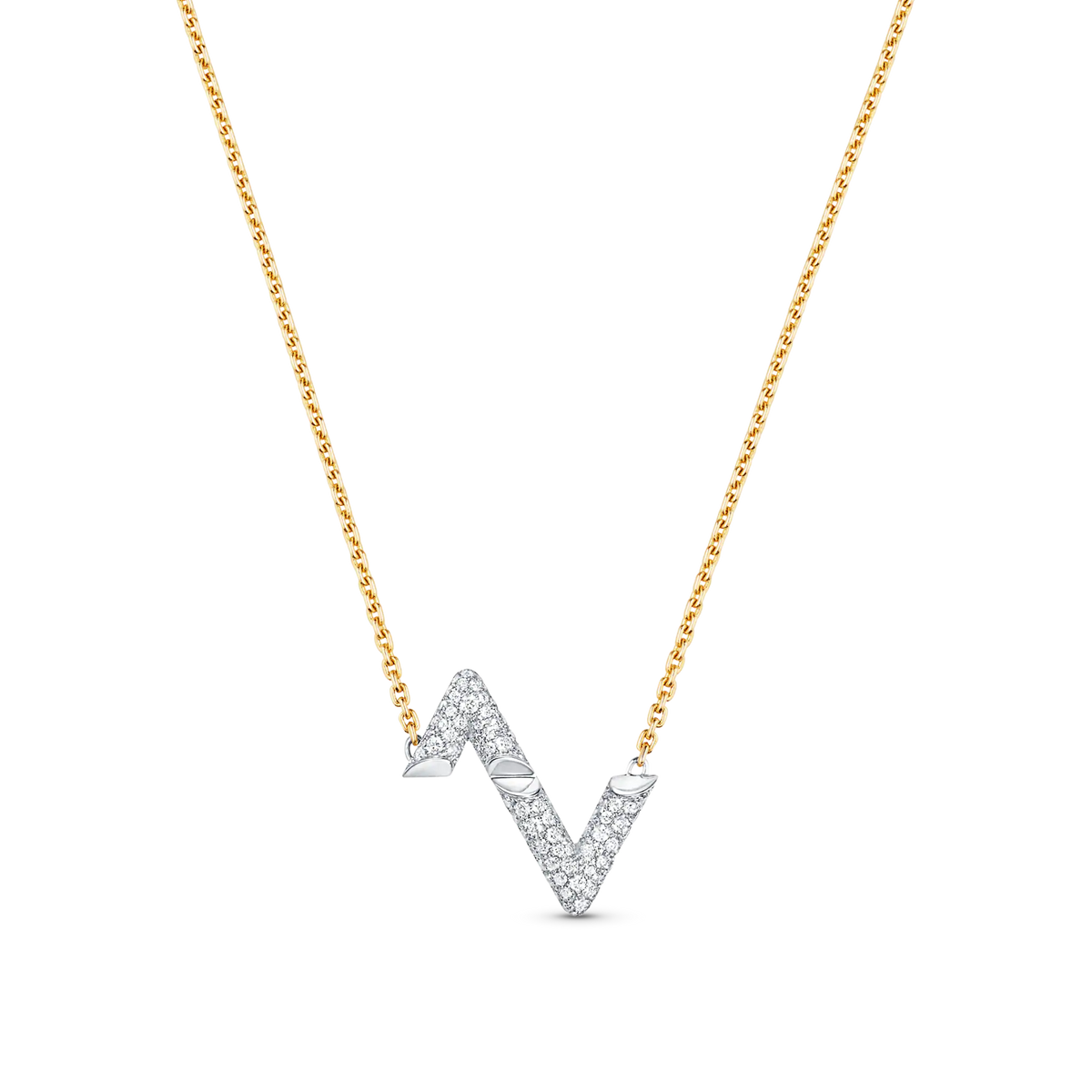 ¡®Lume Jewels¡¯VOLT SILVER DIAMOND PEDANT NECKLACE
