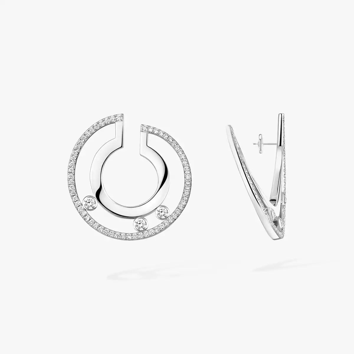 [Lume Jewels]Move Romane Small Diamond Hoop Earrings