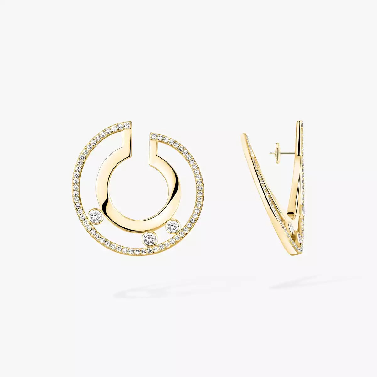 [Lume Jewels]Move Romane Small Diamond Hoop Earrings