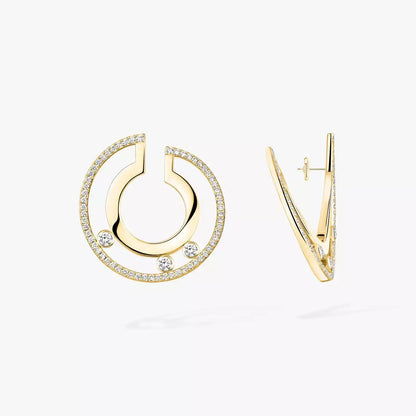 [Lume Jewels]Move Romane Small Diamond Hoop Earrings