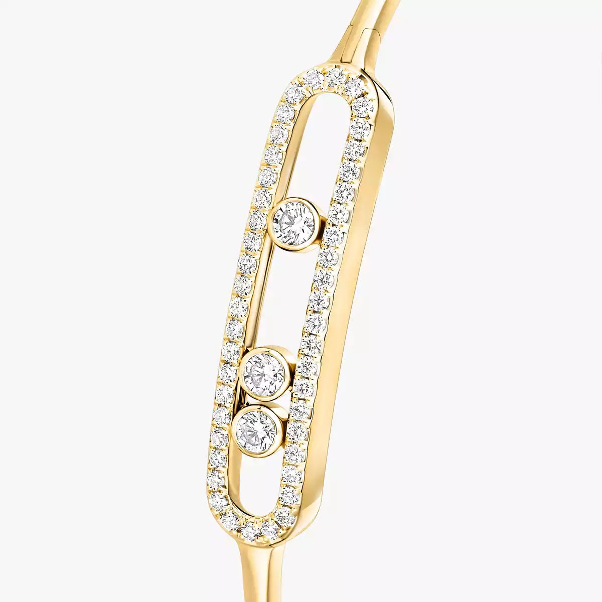 [Lume Jewels]Move Pavé Diamond Bangle Bracelet M