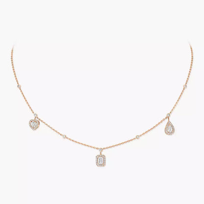 [Lume Jewels]My Twin Diamond Necklace in Silver