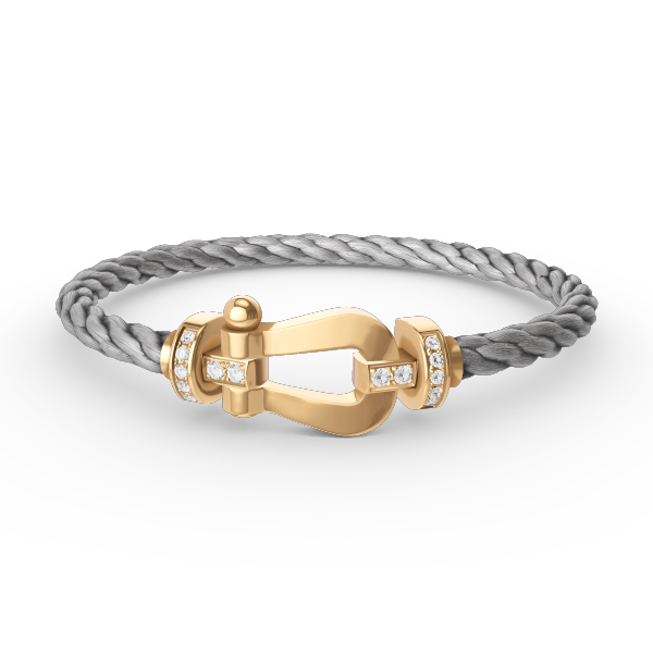 ¡®Lume Jewels¡¯FORCE LARGE HORSESHOE HALF DIAMOND BRACELET GOLD