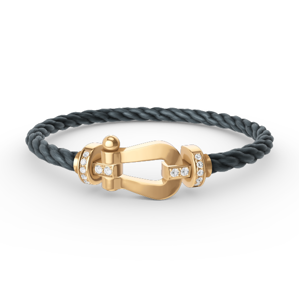 ¡®Lume Jewels¡¯FORCE LARGE HORSESHOE HALF DIAMOND BRACELET GOLD