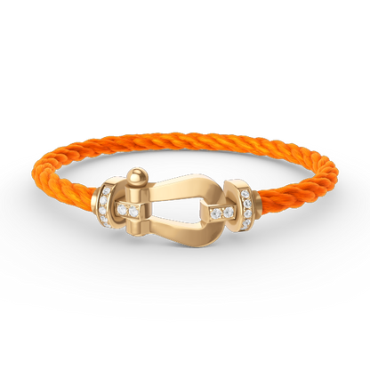 ¡®Lume Jewels¡¯FORCE LARGE HORSESHOE HALF DIAMOND BRACELET GOLD