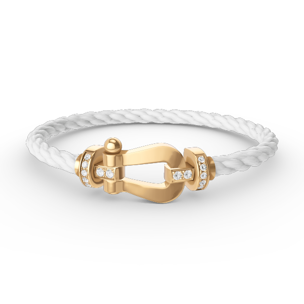 ¡®Lume Jewels¡¯FORCE LARGE HORSESHOE HALF DIAMOND BRACELET GOLD