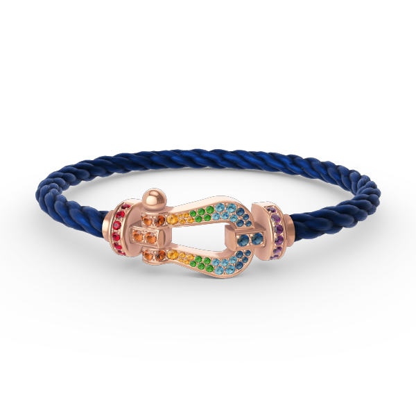¡®Lume Jewels¡¯FORCE LARGE HORSESHOE  COLORED DIAMOND BRACELET ROSE GOLD