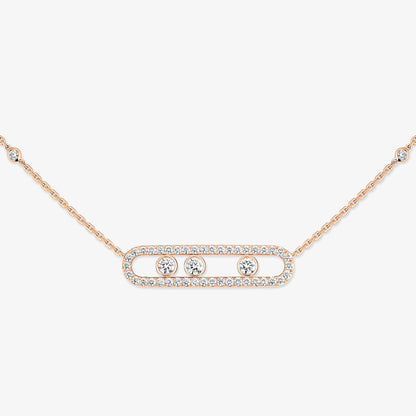 [Lume Jewels] Move Pave_ Rose Gold Diamond Necklace