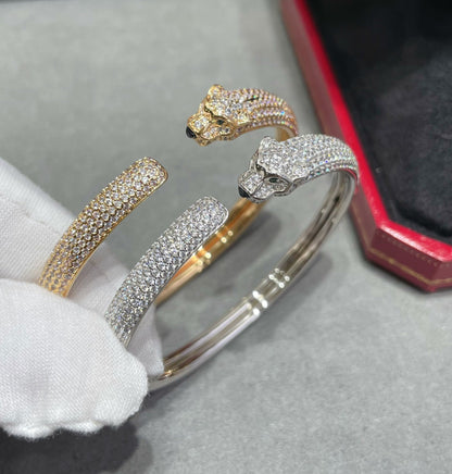 ¡®Lume Jewels¡¯PANTHERE FULL DIAMOND OPEN BRACELET